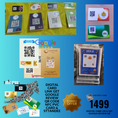 NFC QR CODE PVC CARD & STANDEE